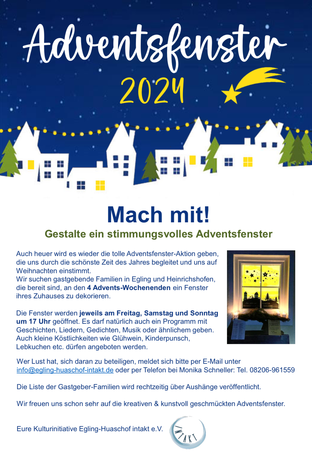 Flyer für die Adventsfenster 2023